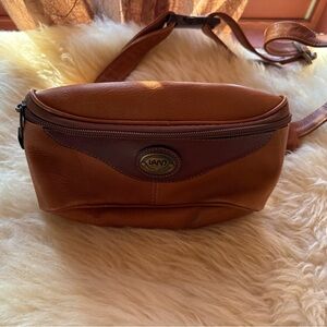 LAND Tan and Brown Women's Crossbody Bag